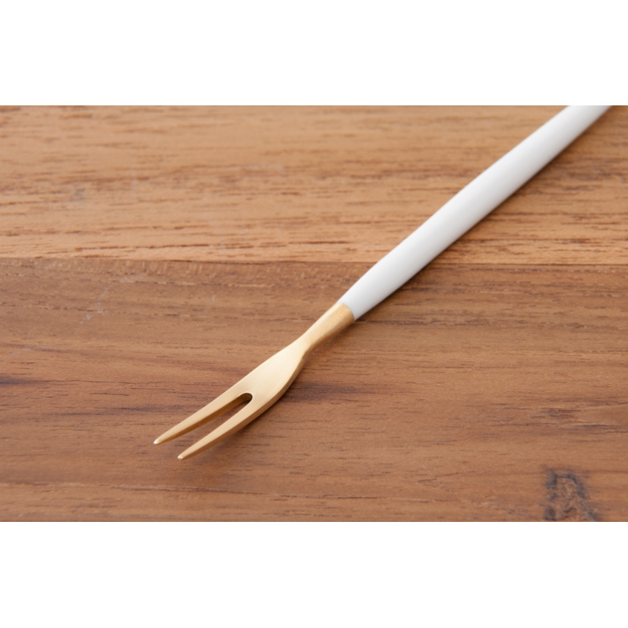 【正規品】クチポール　ゴア・ホワイト　ゴールド　フルーツフォーク　/　Cutipol　GOA-White