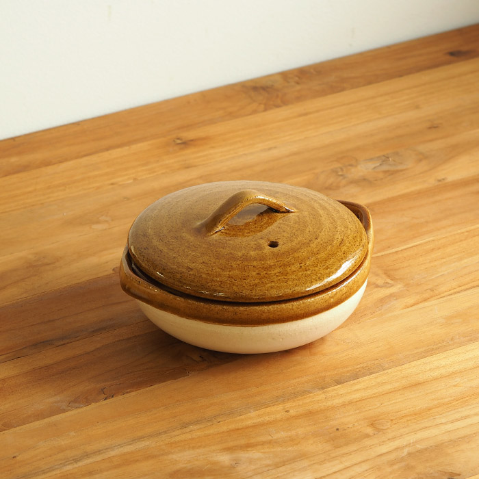 フォースマーケット　カセロラ　6号鍋　白黄　/　4th-market