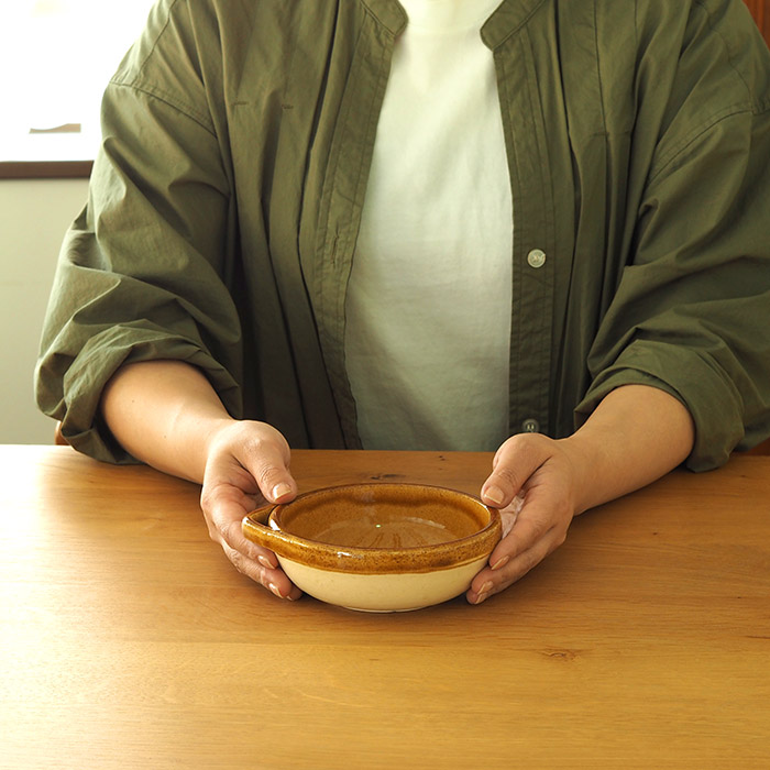 フォースマーケット　カセロラ　オーブンとんすい　白黄　/　4th-market