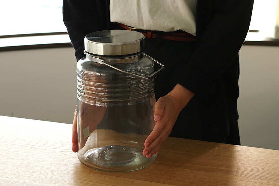 アデリアグラス　メタルキャップコンテナー　4L　レードル付　/　ADERIA　GLASS　Metal　Cap　Container