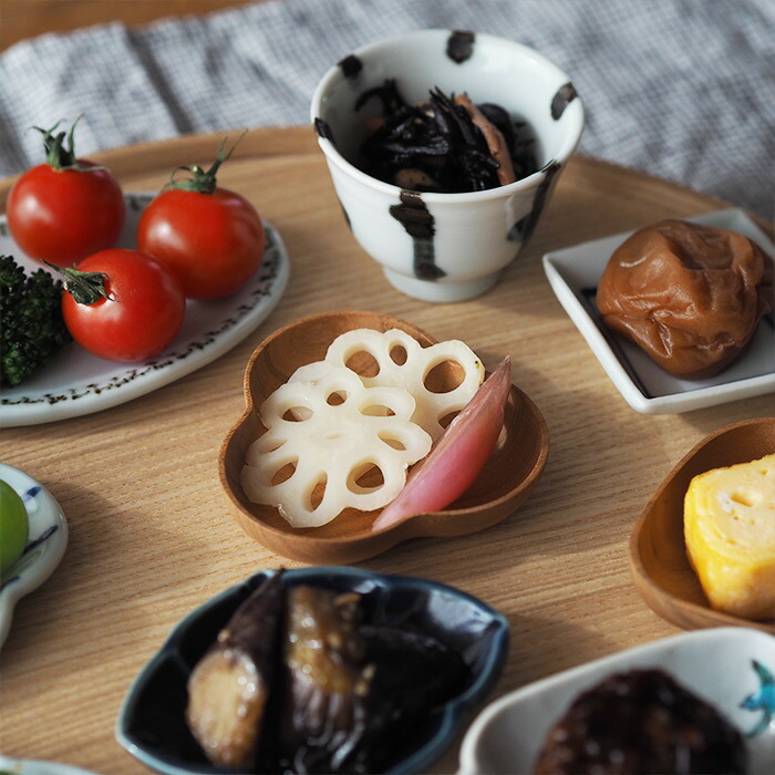 四十沢木材工芸　KITO　豆皿　みつば