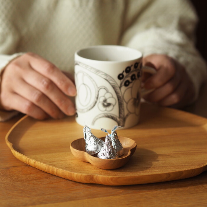 四十沢木材工芸　KITO　豆皿　みつば