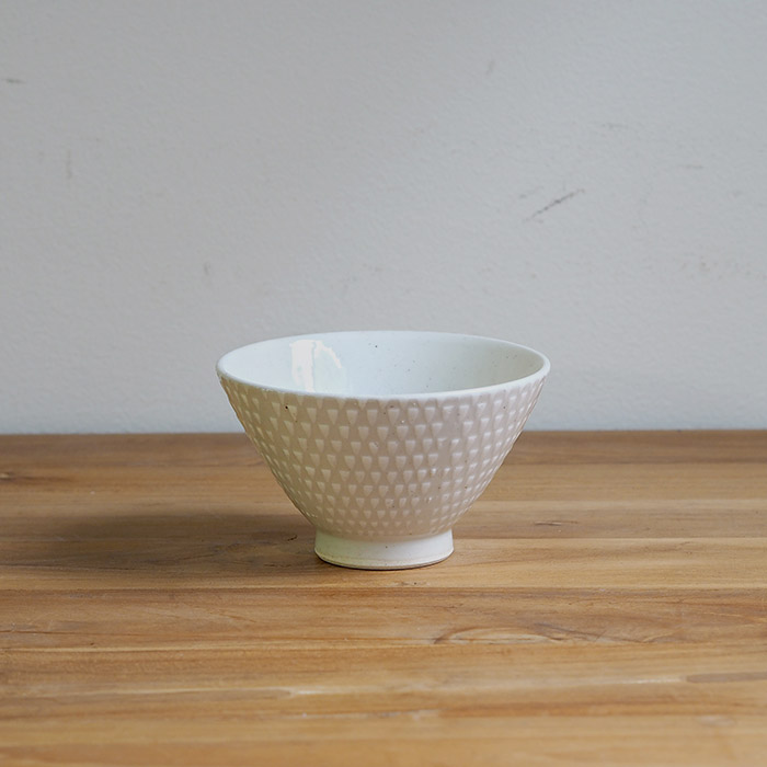 オリメ　P鹿の子　茶碗　小　ホワイト　/　ORIME