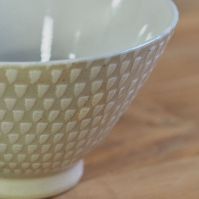 オリメ　P鹿の子　茶碗　小　ホワイト　/　ORIME