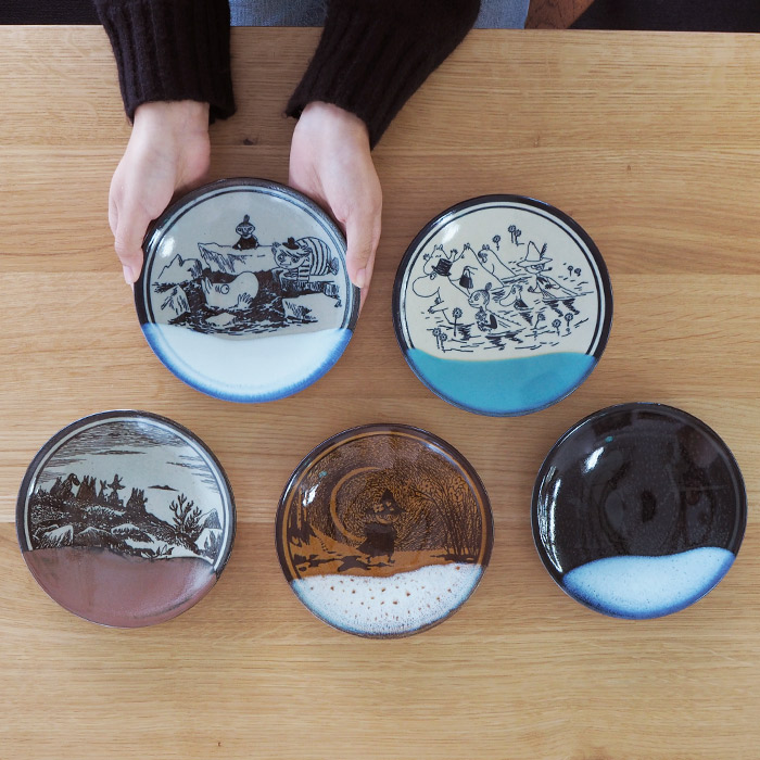 ムーミン×アマブロ　益子焼　-GLAZE-　5枚組ボックスセット　/　MOOMIN×amabro