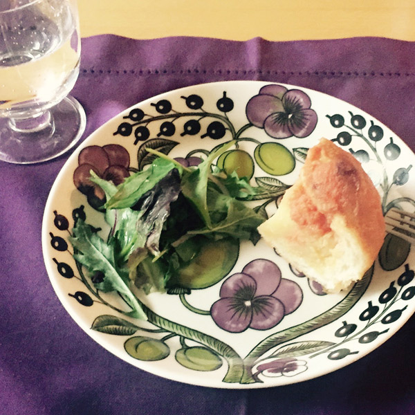 アラビア　パープル　パラティッシ　プレート　21cm　/　ARABIA　Paratiisi　