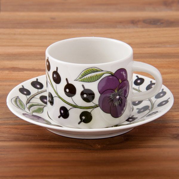 ■アラビア　パープル　パラティッシ　ティーカップ＆ソーサー　/　ARABIA　Paratiisi　