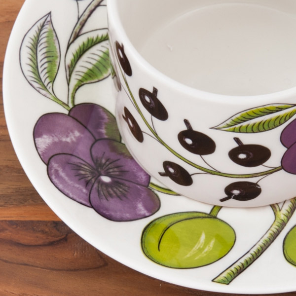 ■アラビア　パープル　パラティッシ　ティーカップ＆ソーサー　/　ARABIA　Paratiisi　