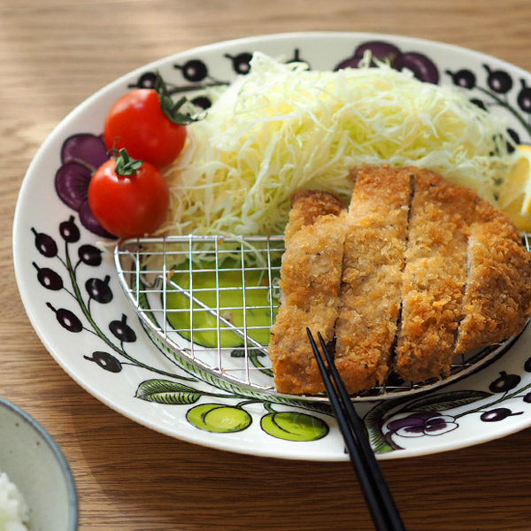 アラビア　パープル　パラティッシ　オーバルプレート　22×25cm　/　ARABIA　Paratiisi　