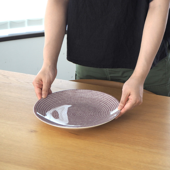 アラビア　24h　アベック　プレート　26cm　パープル　/　ARABIA　24h　Avec