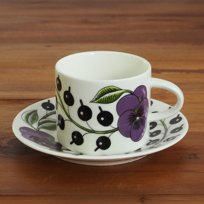 ■アラビア　パープル　パラティッシ　コーヒーカップ＆ソーサー　/　ARABIA　Paratiisi　