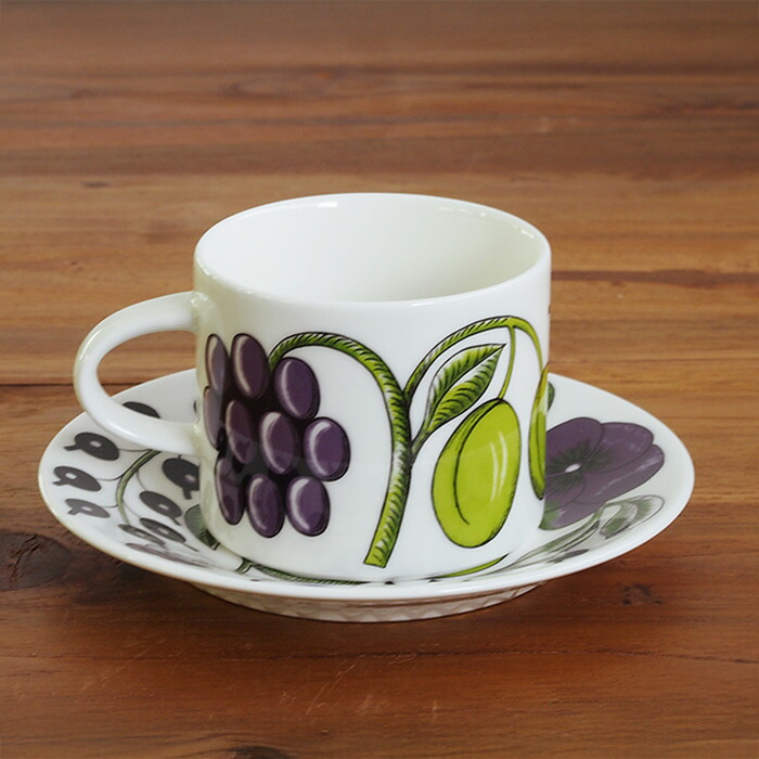 ■アラビア　パープル　パラティッシ　コーヒーカップ＆ソーサー　/　ARABIA　Paratiisi　