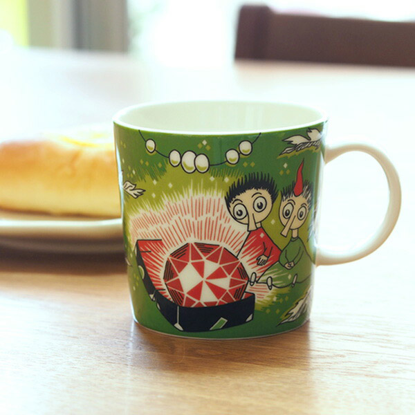 アラビア　ムーミン　マグ　トフスランとビフスラン　グリーン　/　ARABIA　Moomin　