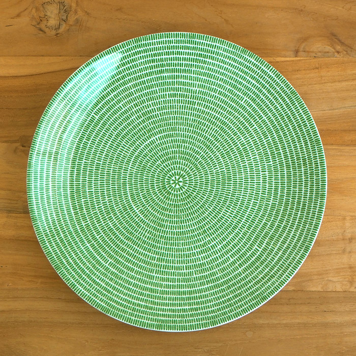 アラビア　24h　アベック　プレート　26cm　グラスグリーン　/　ARABIA　24h　Avec　