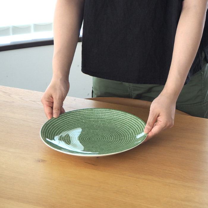 アラビア　24h　アベック　プレート　26cm　グラスグリーン　/　ARABIA　24h　Avec　