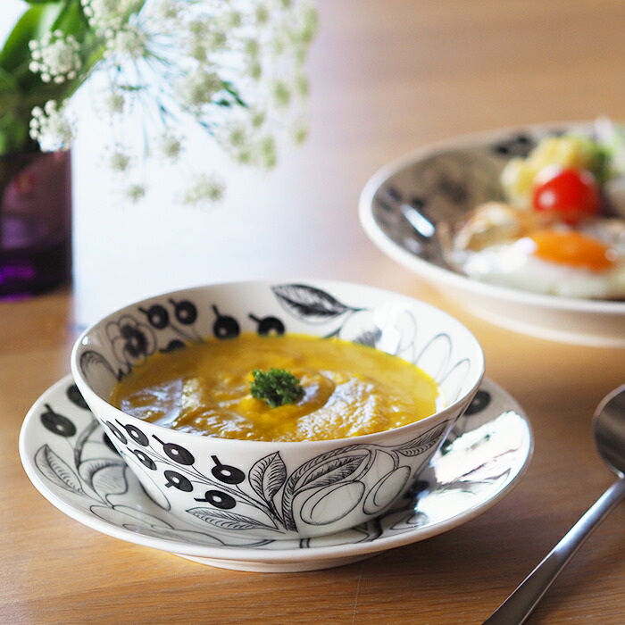 アラビア　ブラック　パラティッシ　ボウル　13cm　/　ARABIA　Paratiisi