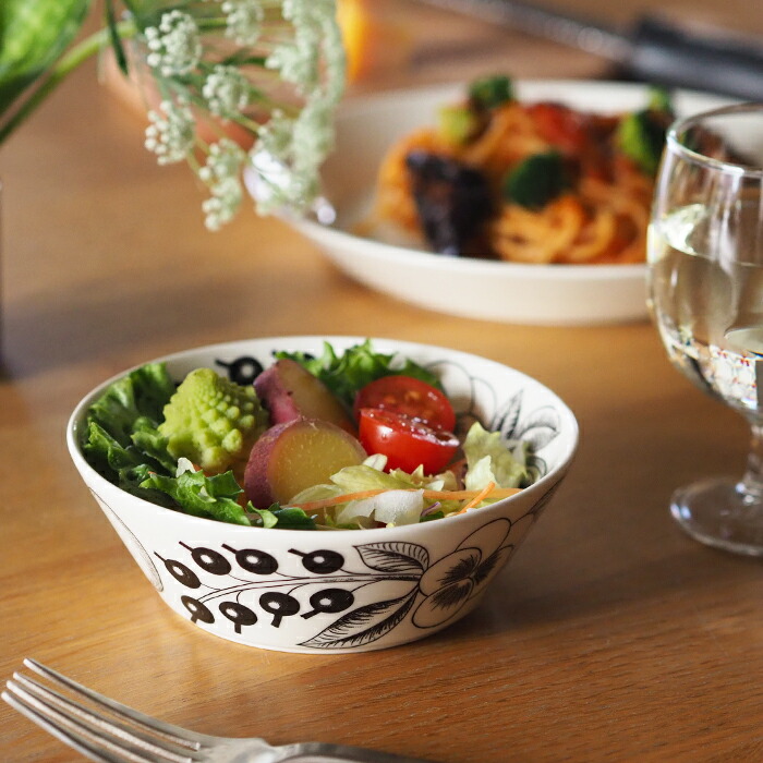 アラビア　ブラック　パラティッシ　ボウル　13cm　/　ARABIA　Paratiisi