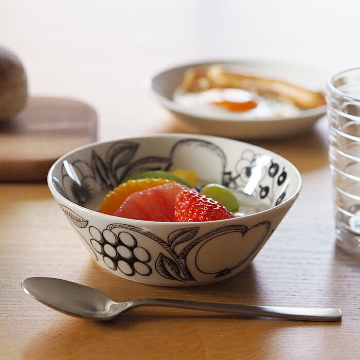 アラビア　ブラック　パラティッシ　ボウル　13cm　/　ARABIA　Paratiisi