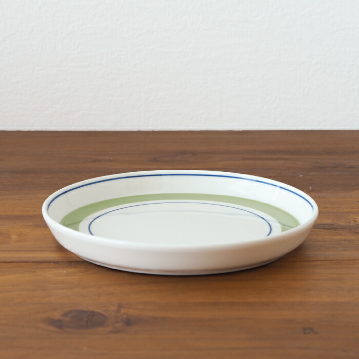 アラビア　クロッカス　プレート　19cm　グリーン　/　ARABIA　Krokus