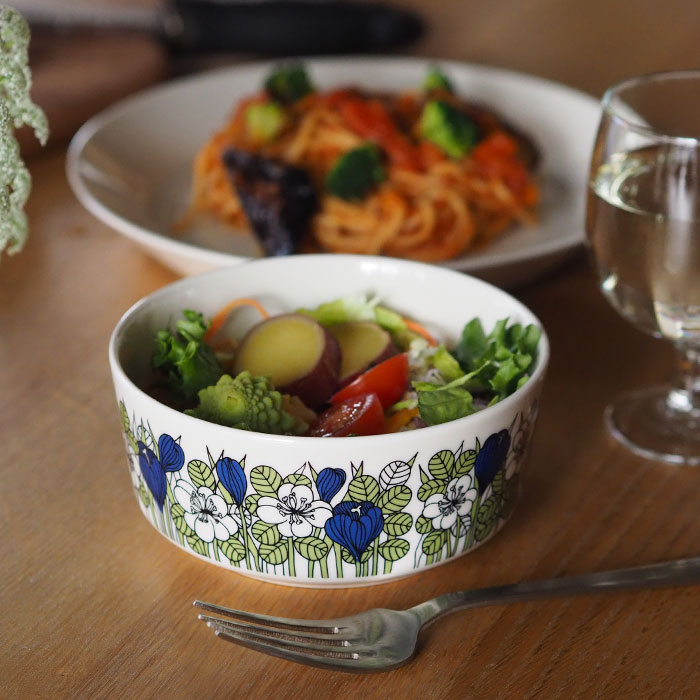 アラビア　クロッカス　ボウル　13cm　グリーン　/　ARABIA　Krokus