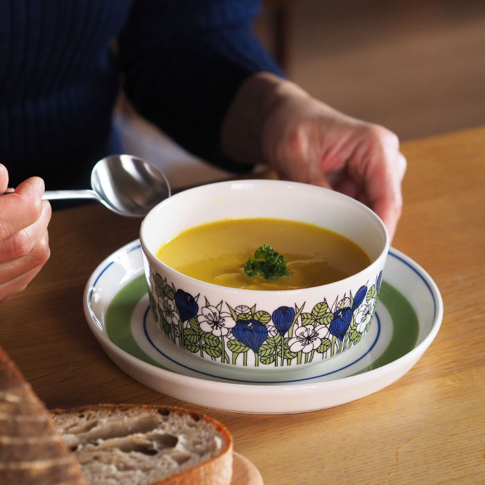 アラビア　クロッカス　ボウル　13cm　グリーン　/　ARABIA　Krokus