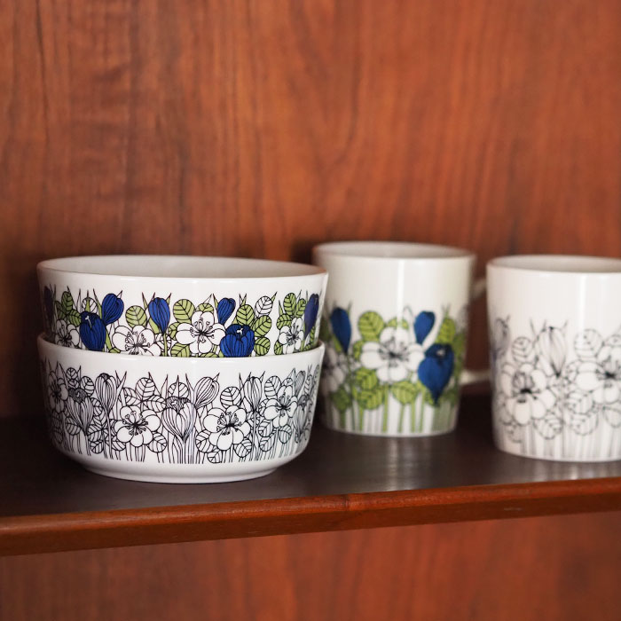 アラビア　クロッカス　ボウル　13cm　グリーン　/　ARABIA　Krokus