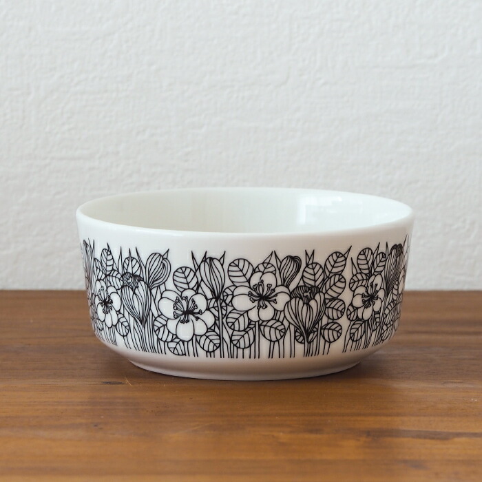 アラビア　クロッカス　ボウル　13cm　ブラック　/　ARABIA　Krokus