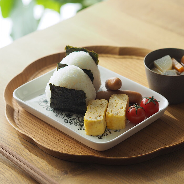 アラビア　クロッカス　プレート　15x19cm　ブラック　/　ARABIA　Krokus