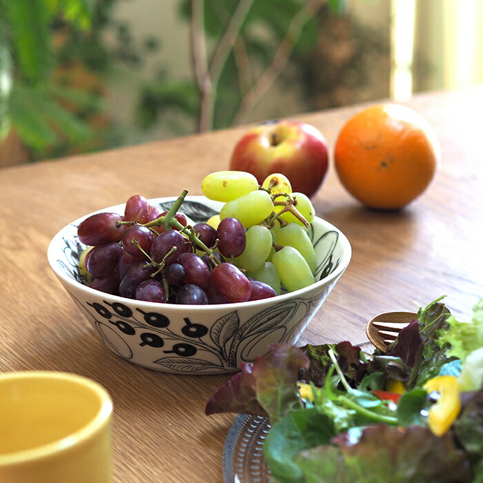 アラビア　ブラック　パラティッシ　スープボウル　/　ARABIA　Paratiisi　※　