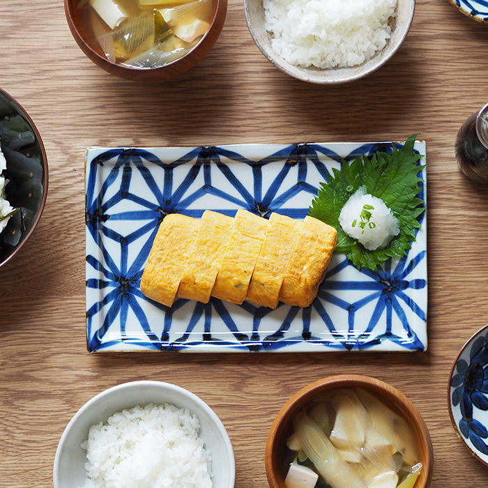 BARBAR　いろは　長角皿　麻の葉文