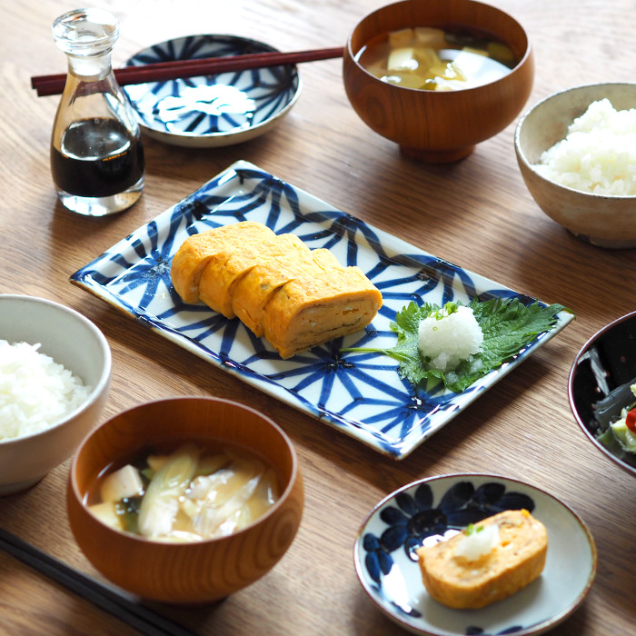 BARBAR　いろは　長角皿　麻の葉文