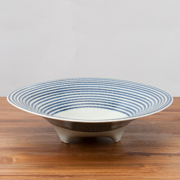 BARBAR　藍駒　三つ足大鉢