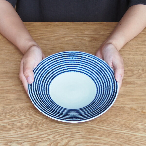 BARBAR　藍駒　中皿　