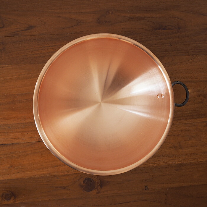 ボウマル　銅のペストリーボウル  取っ手付き　26cm（フランス製）　/　BAUMALU