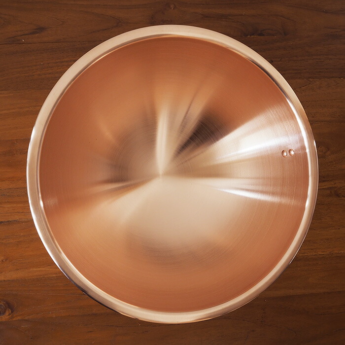 ボウマル　銅のペストリーボウル  取っ手付き　32cm（フランス製）　/　BAUMALU