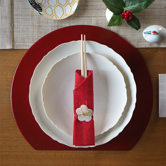 バンイノウエ　蚊帳の箸袋　紅白祝い箸セット　/　BAN INOUE