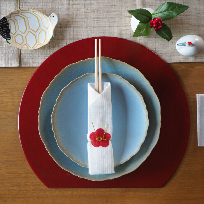 バンイノウエ　蚊帳の箸袋　紅白祝い箸セット　/　BAN INOUE