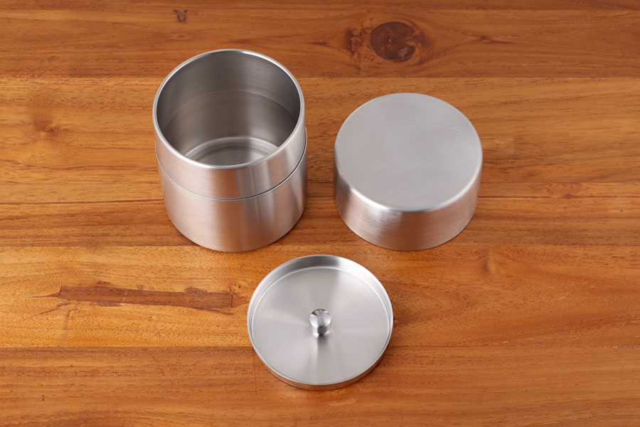 ブランシェ・アソシエ　オリエンタルモダン　茶筒　ワイド　350cc　H9.5cm　/　BLANCHE　ASSOCIES　OM