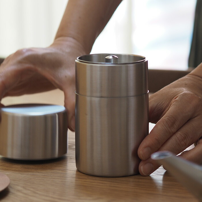 ブランシェ・アソシエ　オリエンタルモダン　茶筒　スリム　350cc　H12cm　/　BLANCHE　ASSOCIES　OM