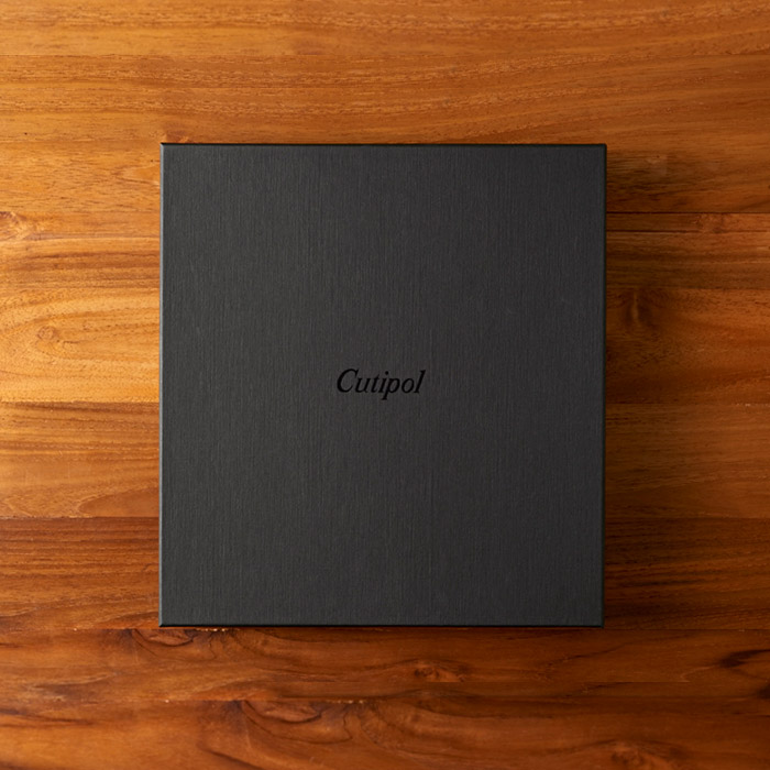 【正規品】クチポール　ゴア・ブラック　シルバー　シルバー　デザートセット　6PCS　（箱入り）　/　Cutipol　GOA