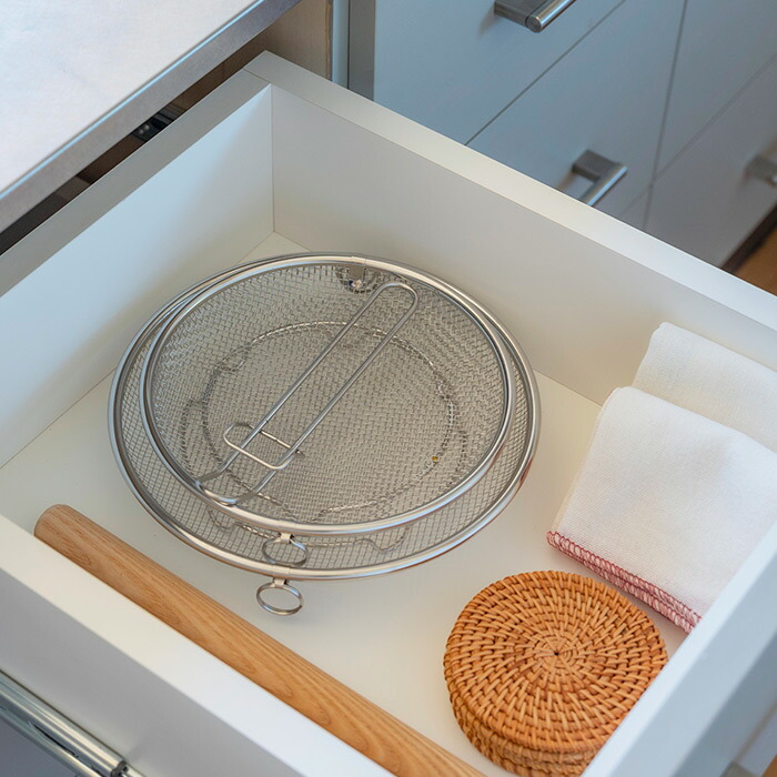 ビーワーススタイル　すっきり暮らす　盆ざる19・22cmセット　持ち上げフック付き