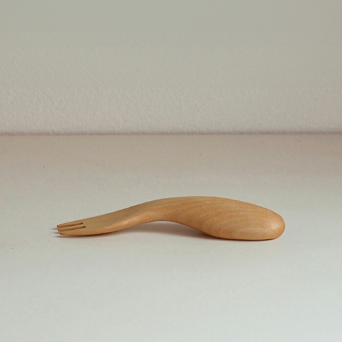 クラフト工房・木奏　木のカトラリー　赤ちゃん握りフォーク　