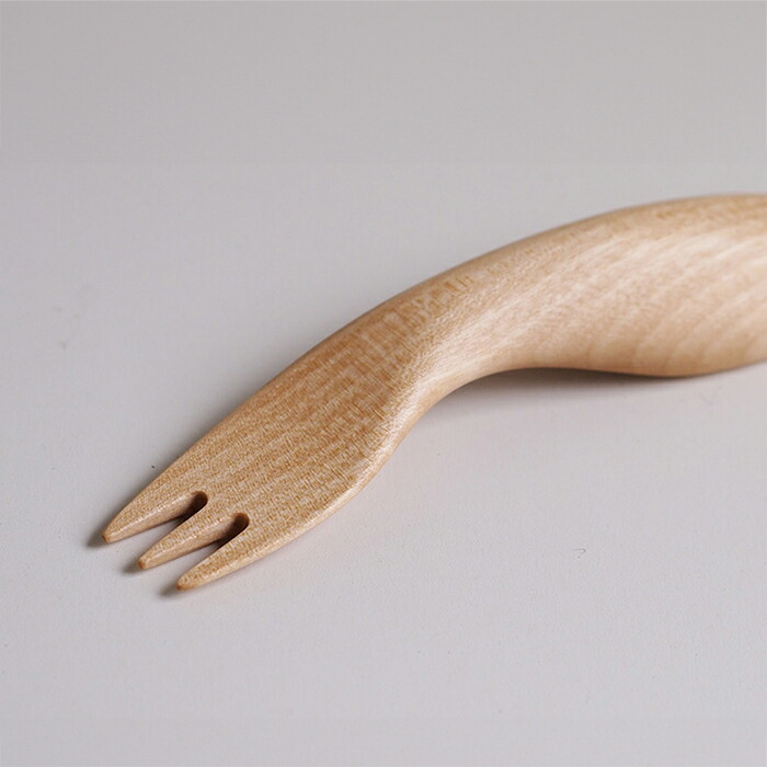 クラフト工房・木奏　木のカトラリー　赤ちゃん握りフォーク　