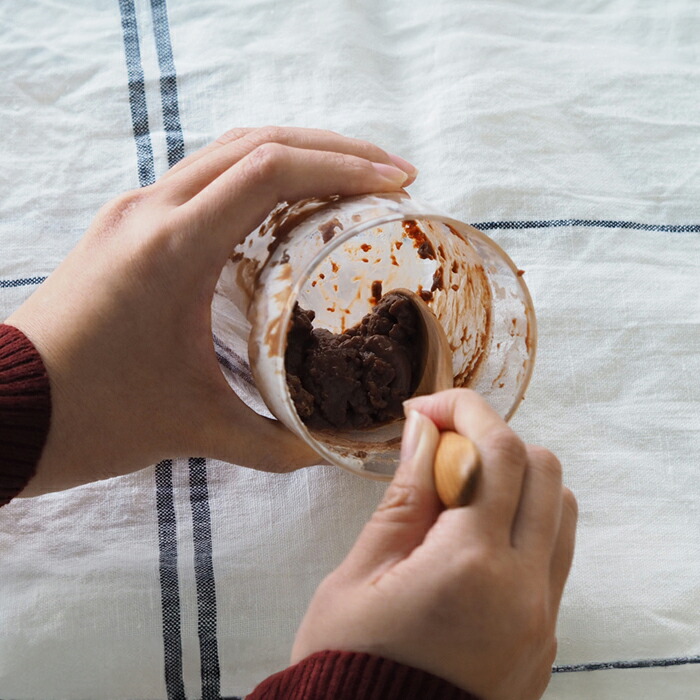 クラフト工房・木奏　木のカトラリー　器の底をさらうデザートスプーン　右利き用