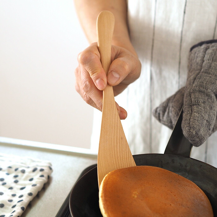 【右利き用】クラフト工房・木奏　ホットケーキヘラ　小