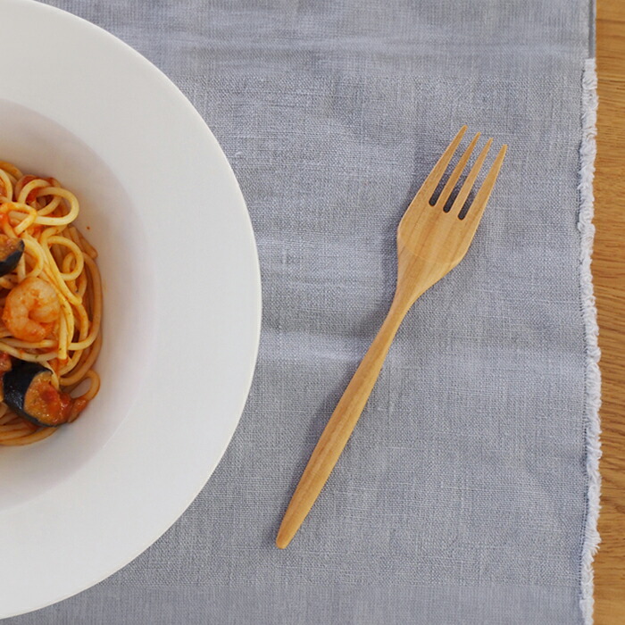 クラフト工房・木奏　木のカトラリー　パスタフォーク　小