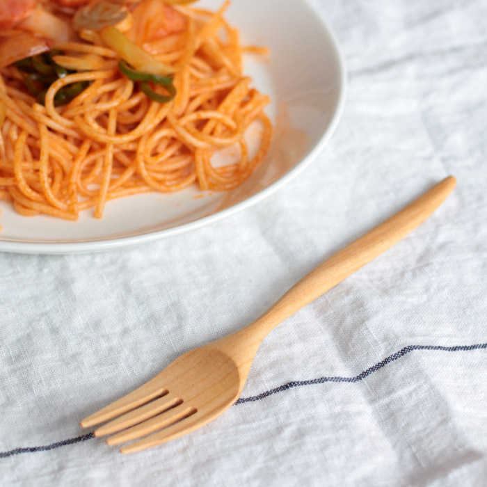 クラフト工房・木奏　木のカトラリー　パスタフォーク