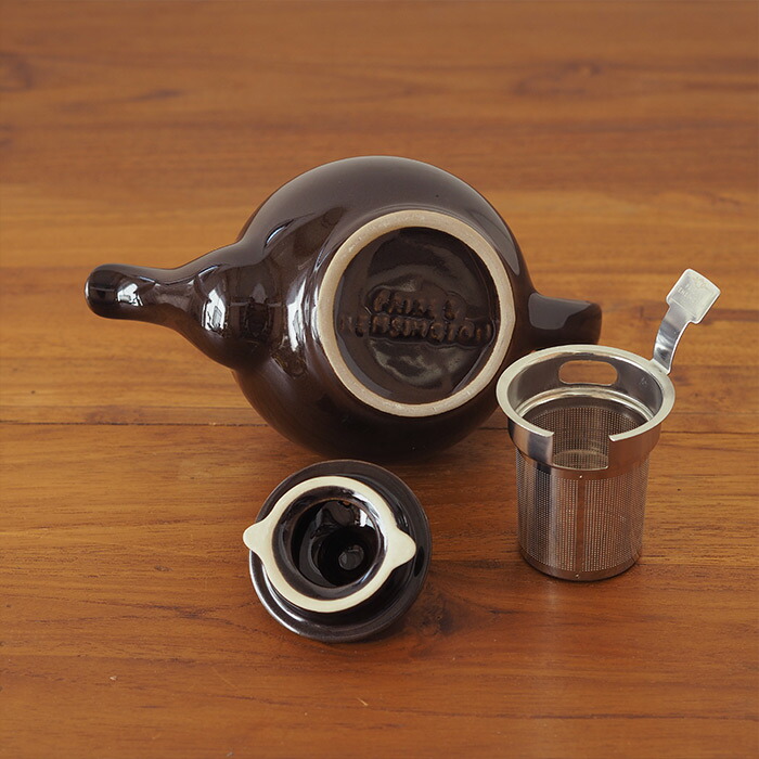 サンク　プライス&ケンジントン　ティーポット　2カップ　ストレーナー有　ブラウン　/　CINQ