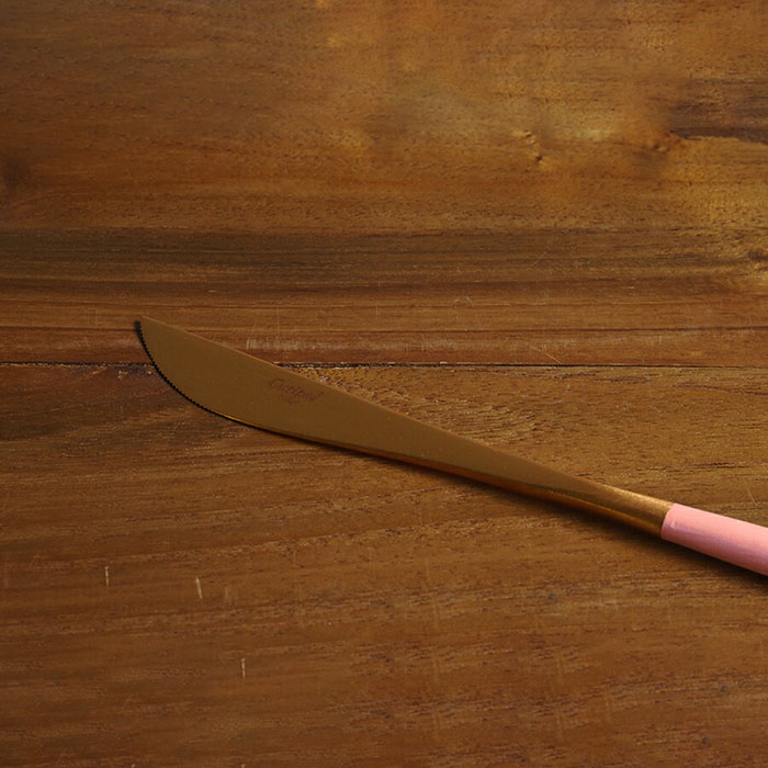 【正規品】クチポール　ゴア・ピンク　ゴールド　ディナーナイフ　/　Cutipol　GOA-Pink　□