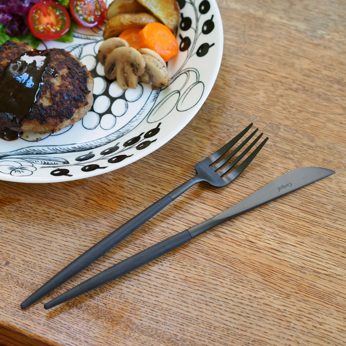 【正規品】クチポール　ゴア・ブラック　ブラック　ディナーナイフ　/　Cutipol　GOA-Black